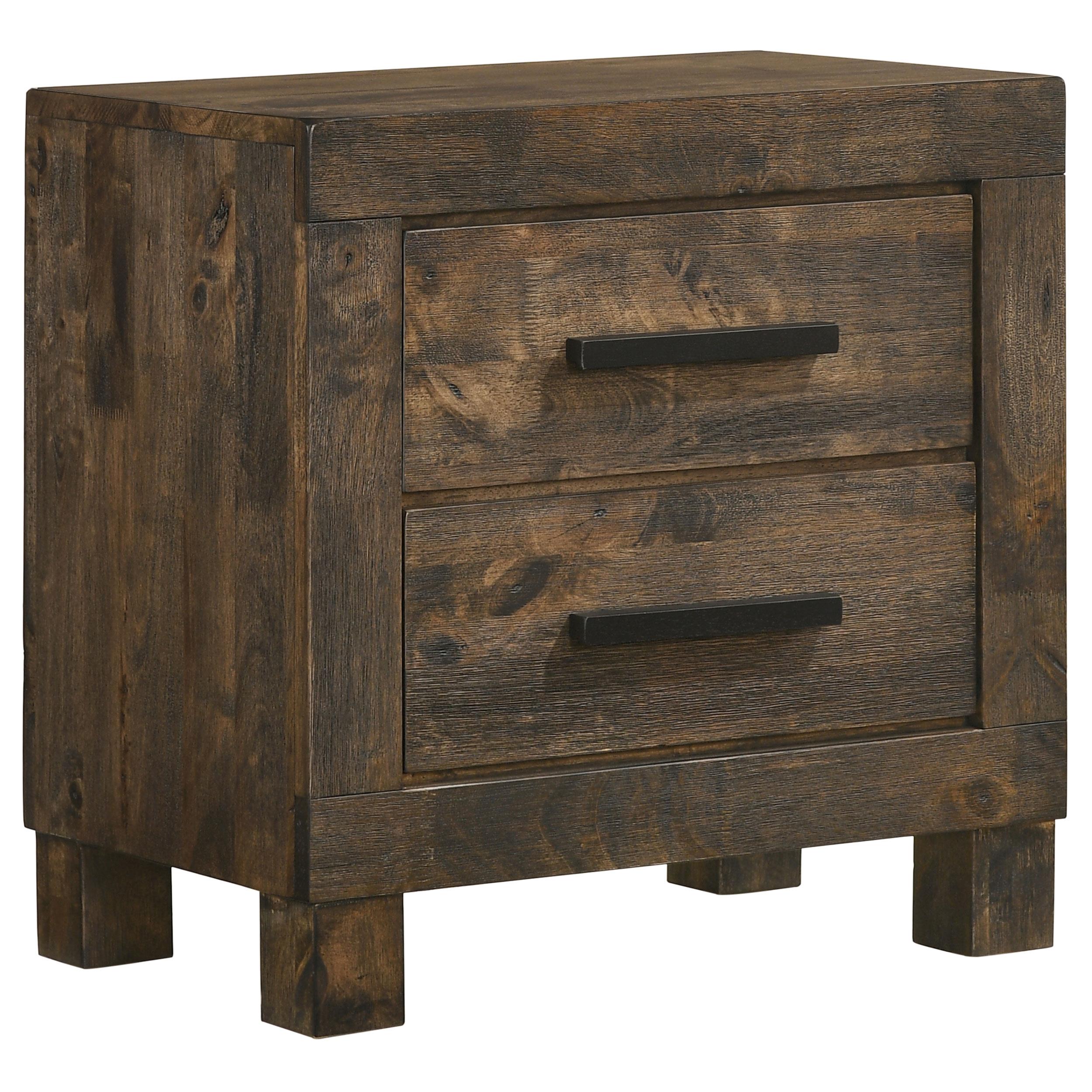 Coaster Furniture Woodmont 222632 2-Drawer Nightstand - Rustic Golden Brown IMAGE 1